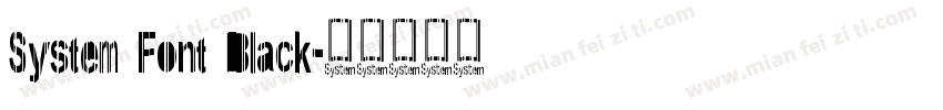 System Font Black字体转换